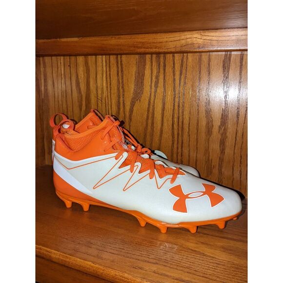 Under Armour Nitro Low Top Football Shoes‎ White/Orange Men\'s Size 15 NWOB main image 7